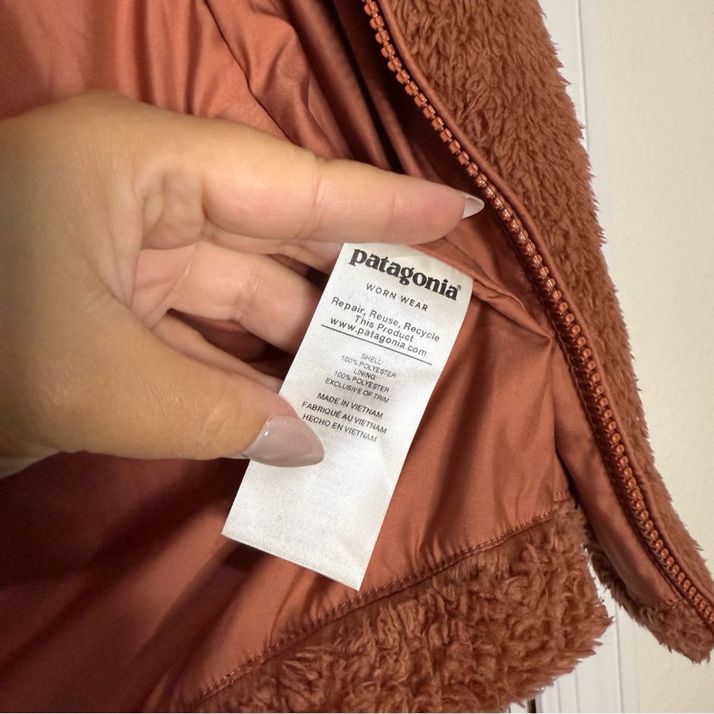 Patagonia Burnt Orange Fleece Vest - Picture 5 of 6